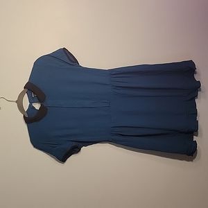 Forever 21 Woman's Blue and Black Collared Dress